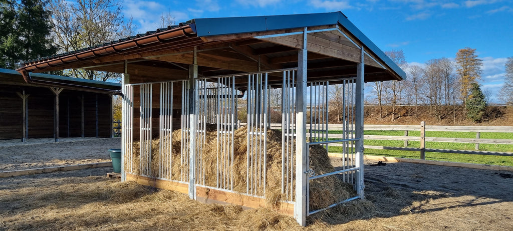 Futterraufe für Pferde BASIC – 6 Fressplätze | Heuraufe nach EU-Normen