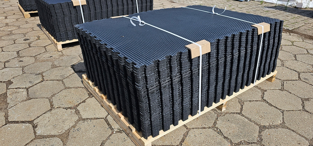 Puzzle Stallmatten 12 mm – rutschfeste Gummimatten für Pferde & Stall