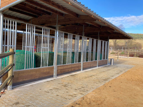 Futterraufe für Pferde BASIC – 6 Fressplätze | Heuraufe nach EU-Normen