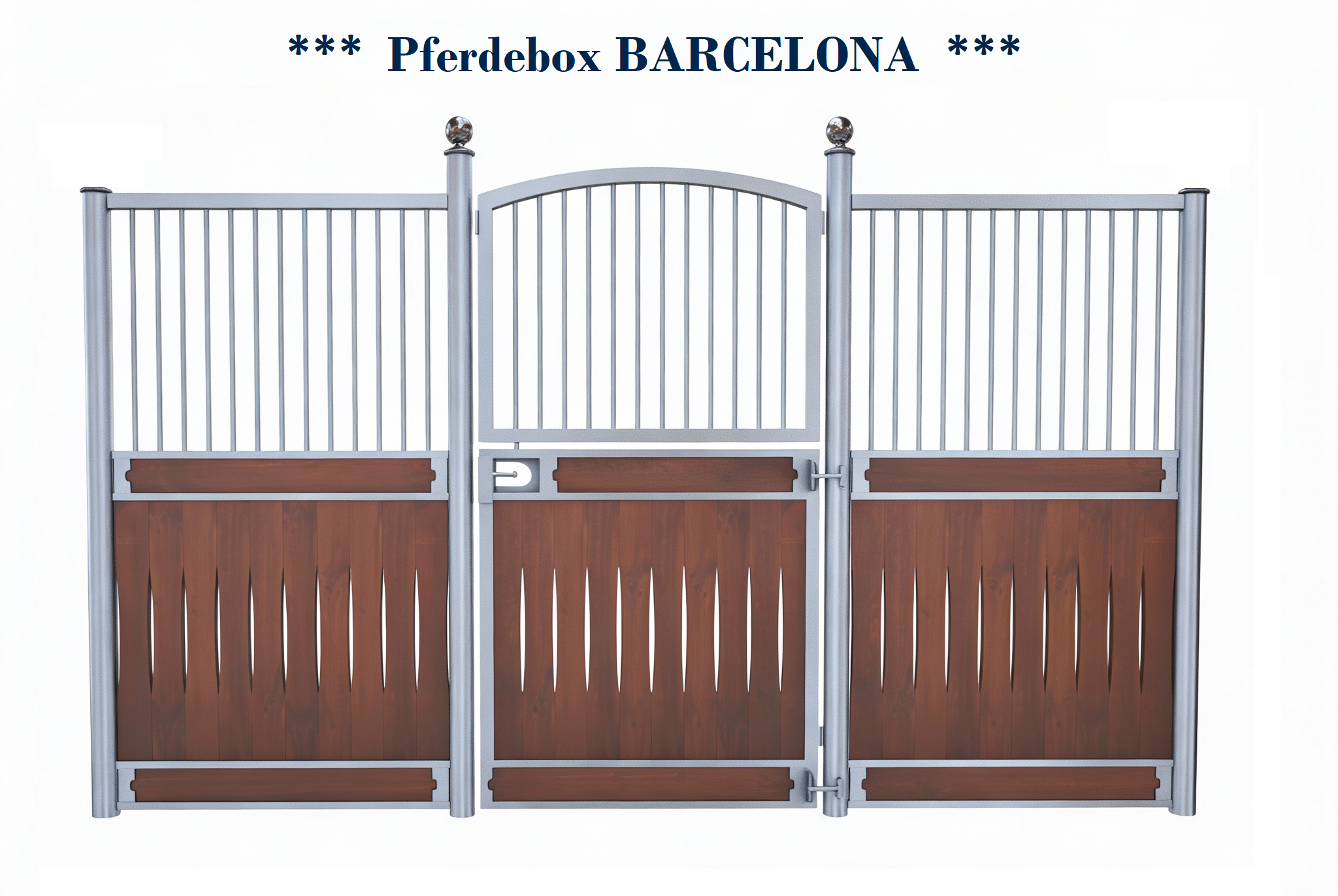 Pferdeboxen Modell BARCELONA mit feuerverzinkter Stahlkonstruktion