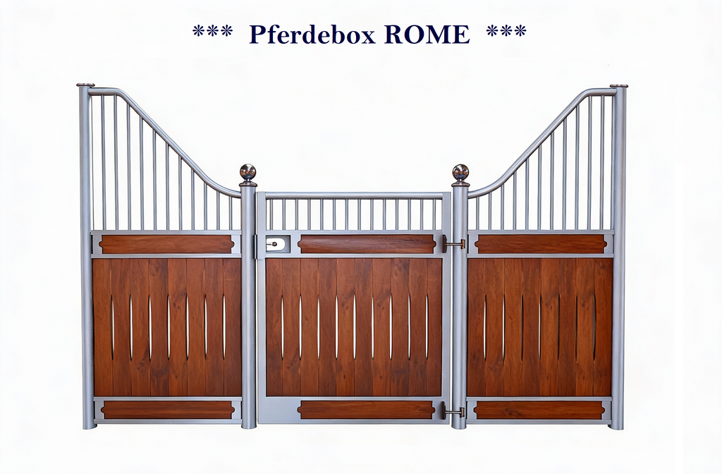 Pferdeboxen Modell ROME mit eleganter Stallfront